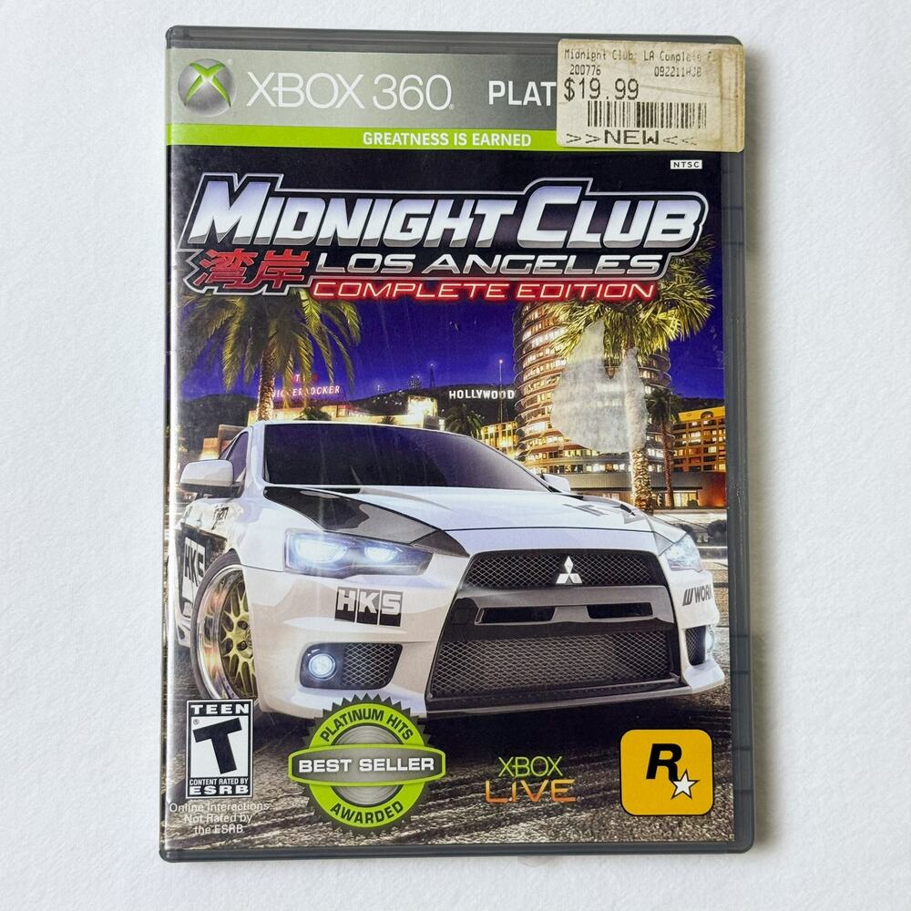 Midnight Club: Los Angeles Complete Edition Xbox 360 Game - Tested Working VG